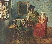 Johannes Vermeer Wine Glass painting
